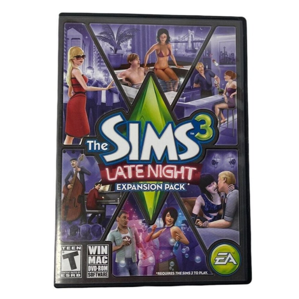 Sims 3: LATE NIGHT Expansion Pack (Win/Mac 2010) PC Game Complete with Manual